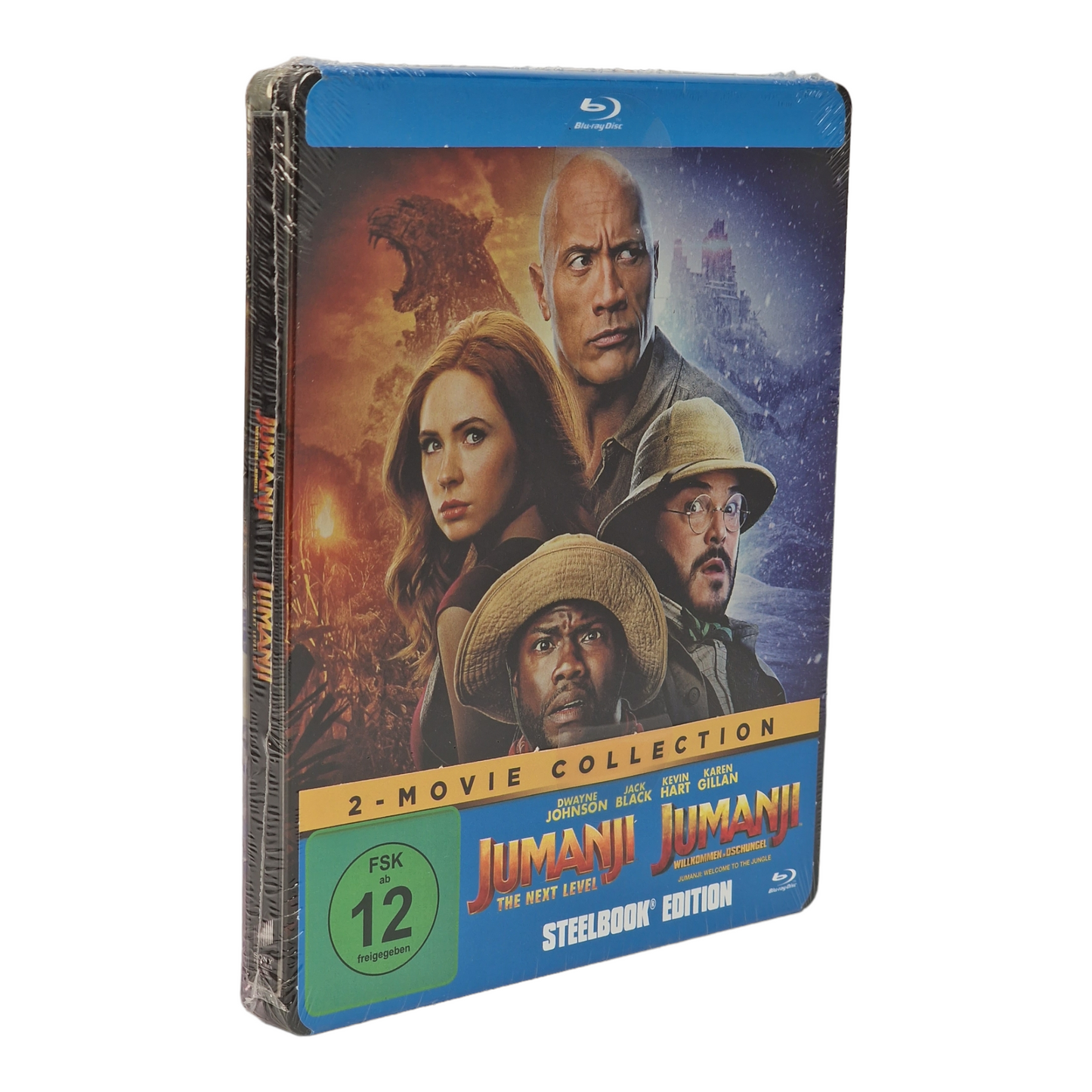 Jumanji:Welcome to the Jungle +The Next Level 2x Films Blu-ray Steelbook Zone B