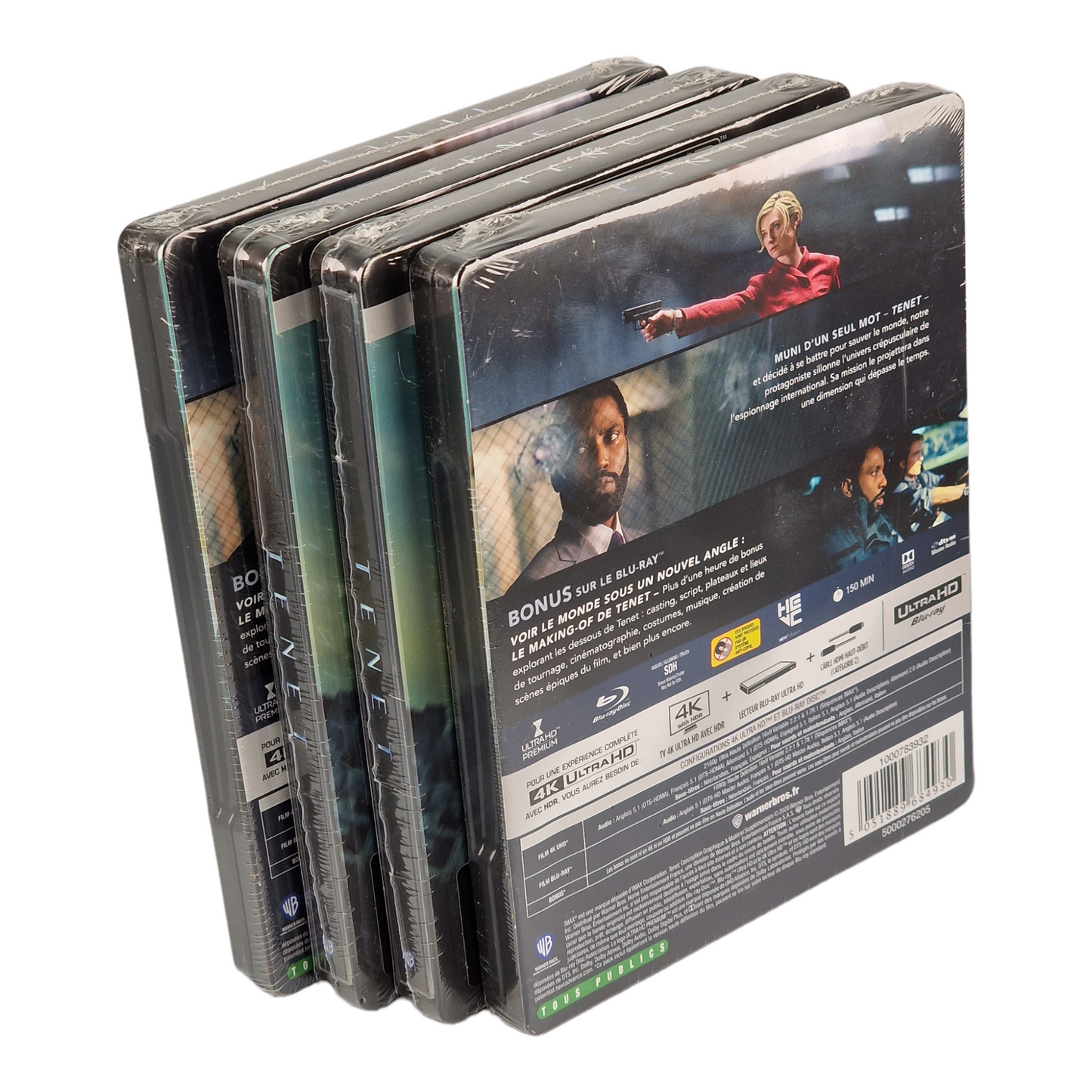 Tenet : 4K Ultra HD + Blu-ray + CD SteelBook Fnac Christopher Nolan 2020 Zone B