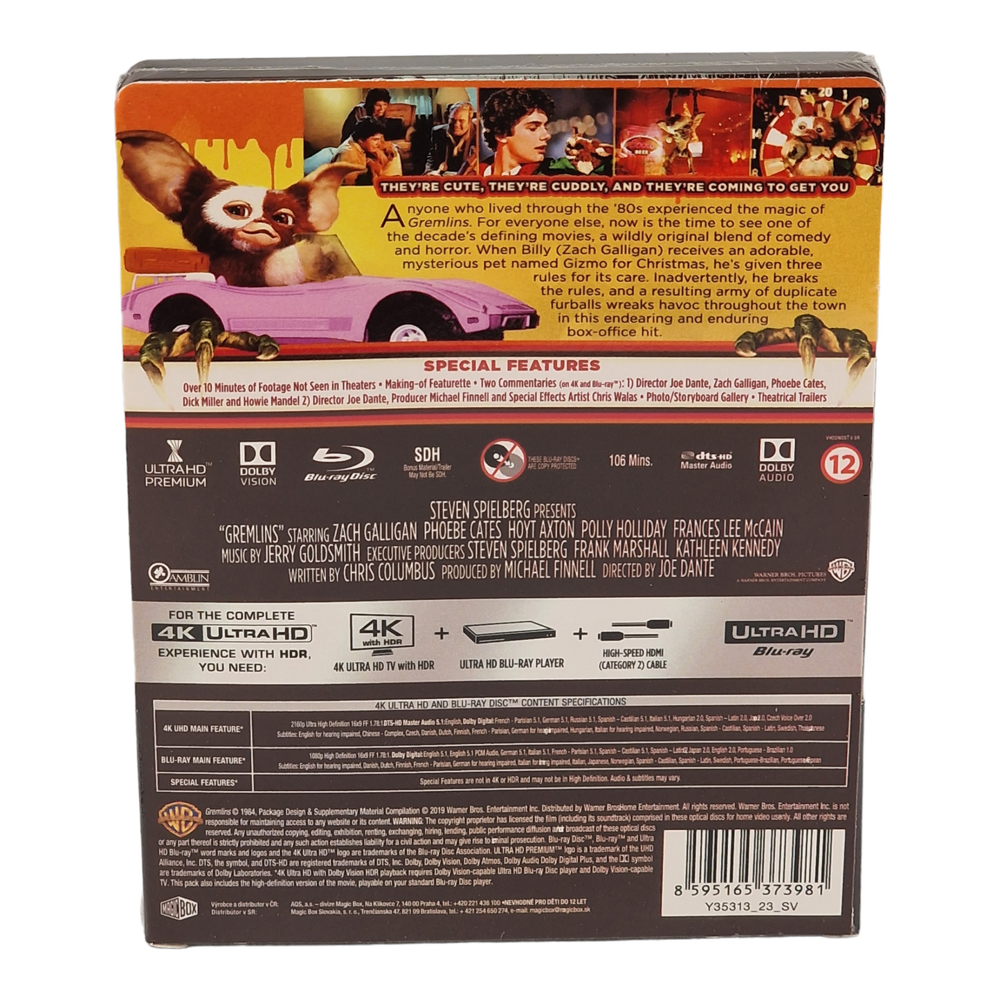 Gremlins 1984 Blu-ray SteelBook exclusif FilmArena éxclusif Region Libre 2019