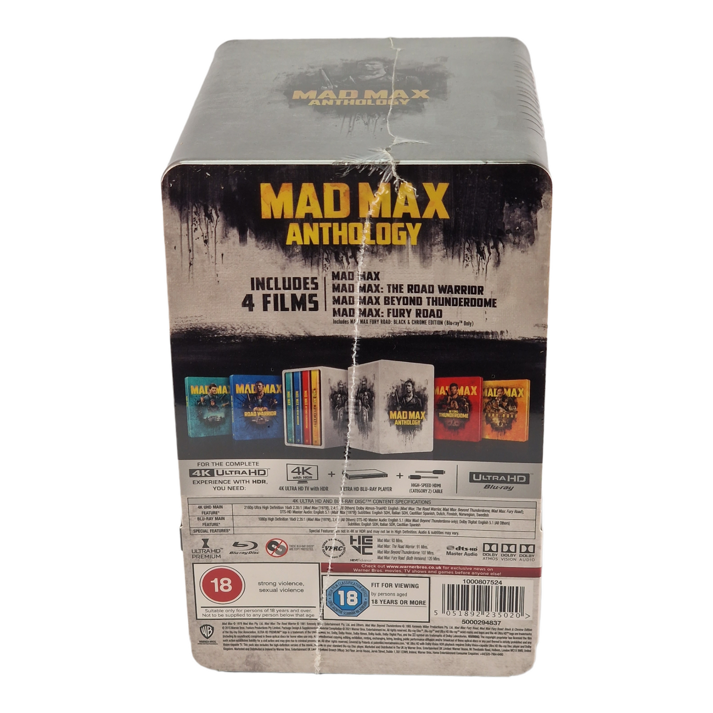 Mad Max Anthology 4K Blu-ray SteelBook exclusif Zavvi  Region Free___VO