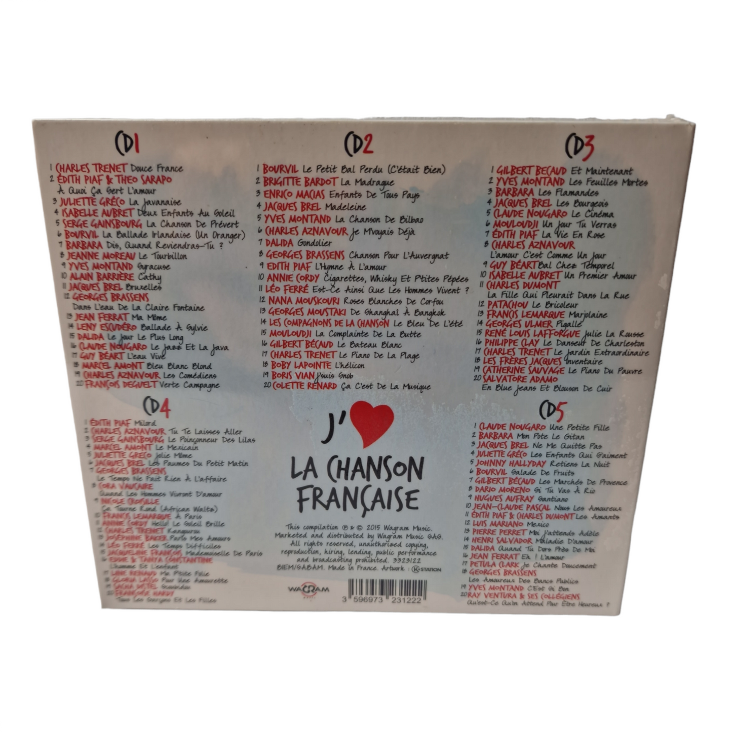 J'aime la Chanson Francaise 5 x CD, Compilation Divers Artistes