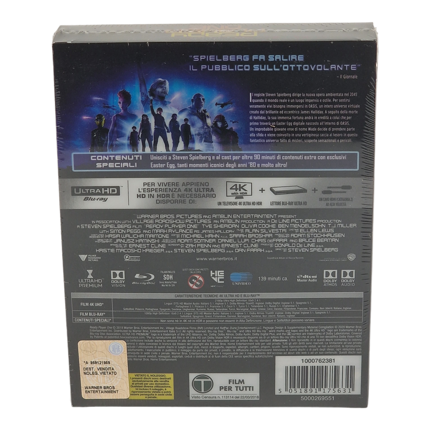 Ready Player One 4K Ultra HD Blu-ray + Blu-ray SteelBook Titans of Cult Zone B