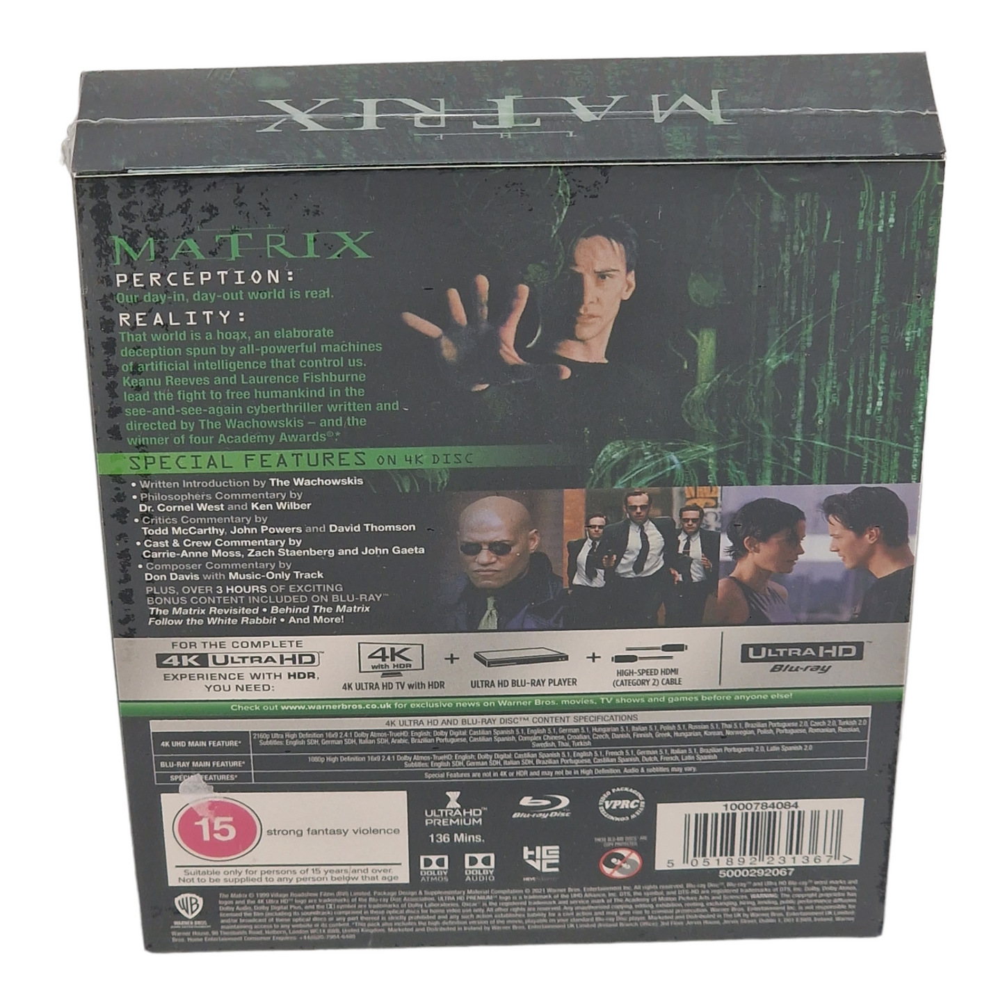 Matrix 1999 4K Ultra HD Blu-ray + Blu-ray SteelBook Titans of Cult Zone Libre
