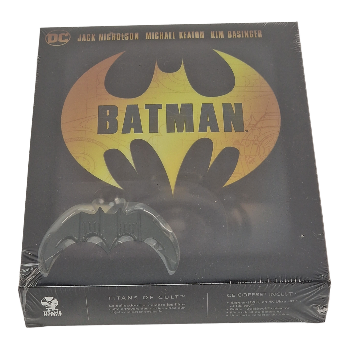 Batman 1989 4K Ultra HD Blu-ray +Blu-ray SteelBook Titans of Cult Jack Nicholson