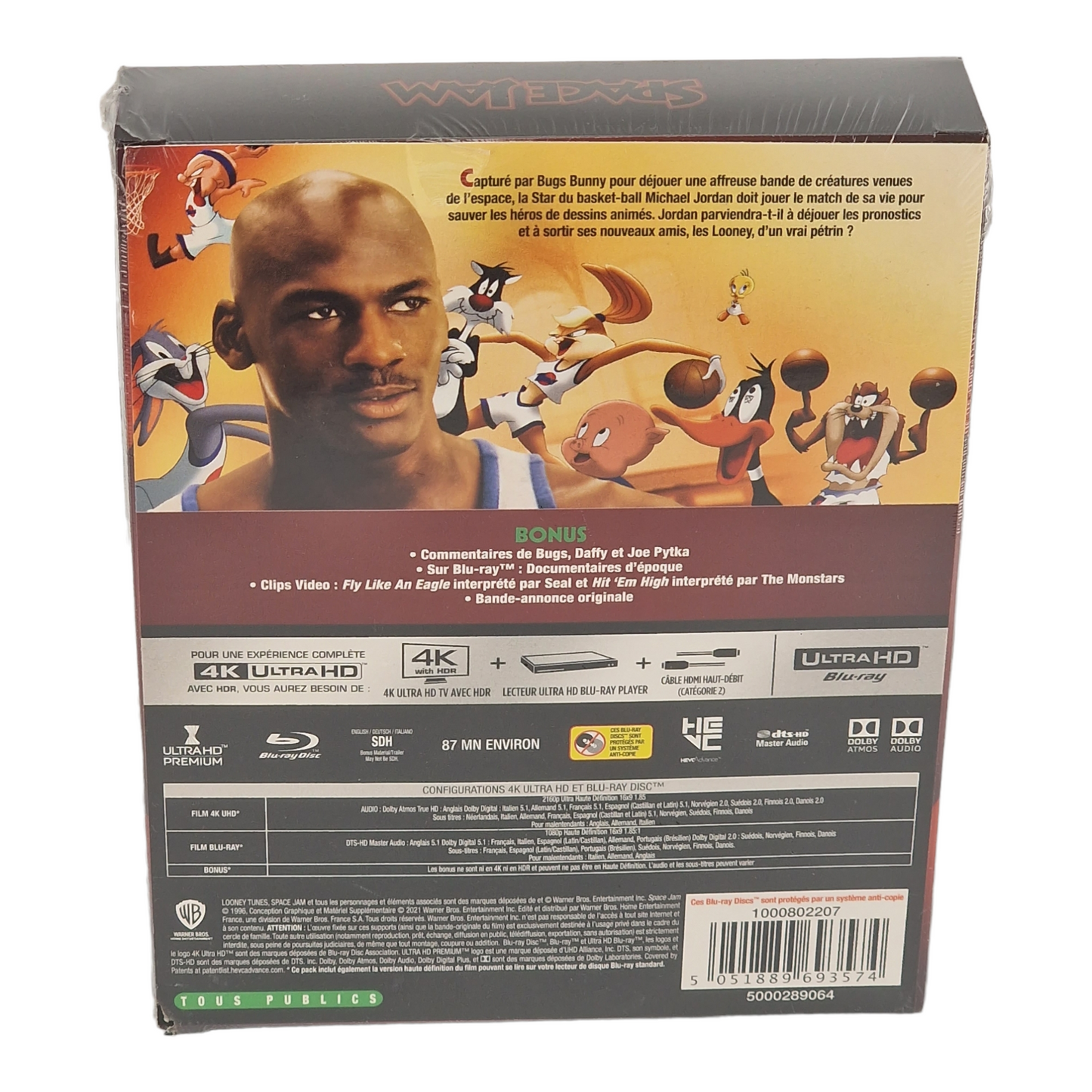 Space Jam 4K Ultra HD Blu-ray + Blu-ray SteelBook Titans of Cult Jordan Zone B
