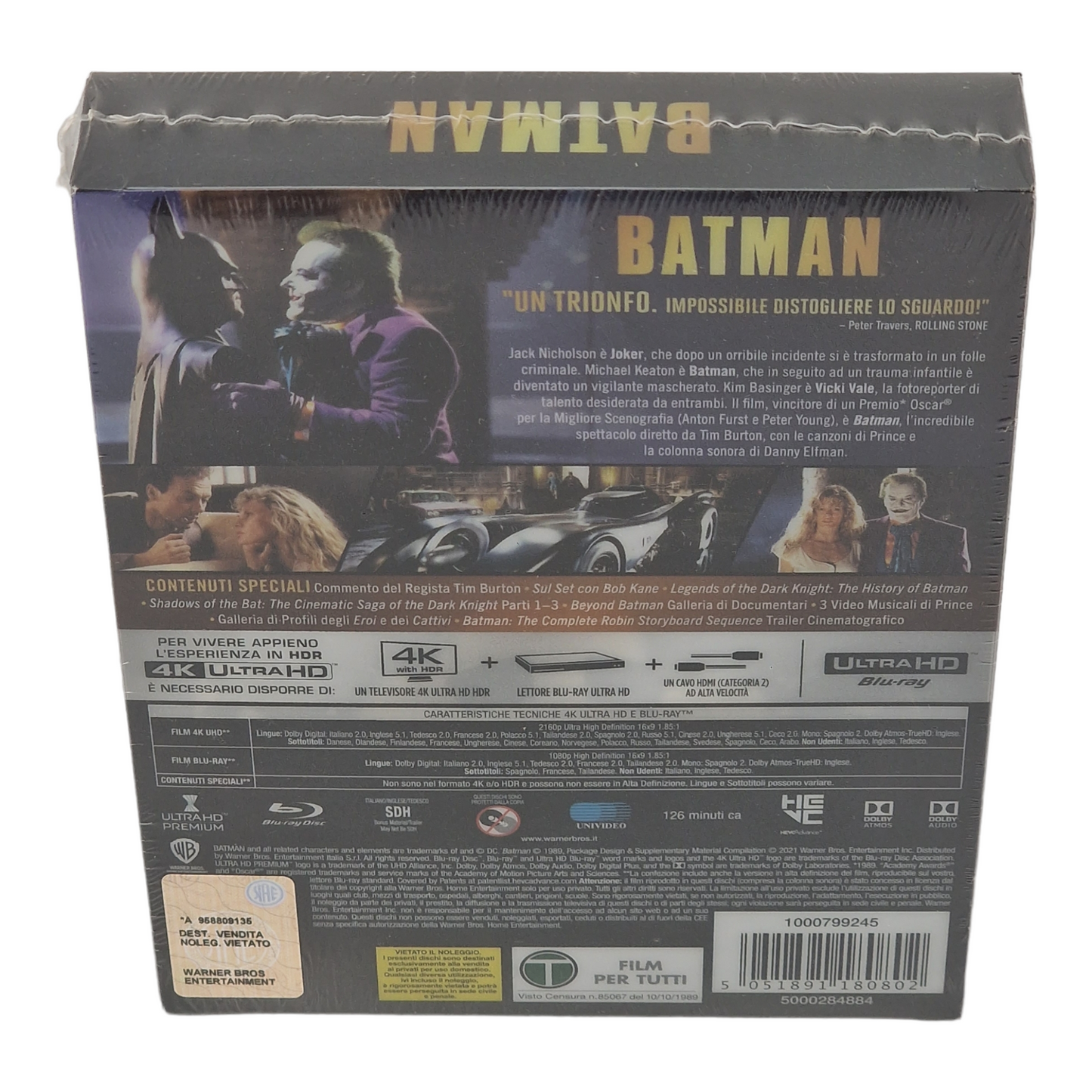 Batman 1989 4K Ultra HD Blu-ray + Blu-ray SteelBook Titans of Cult Zone B