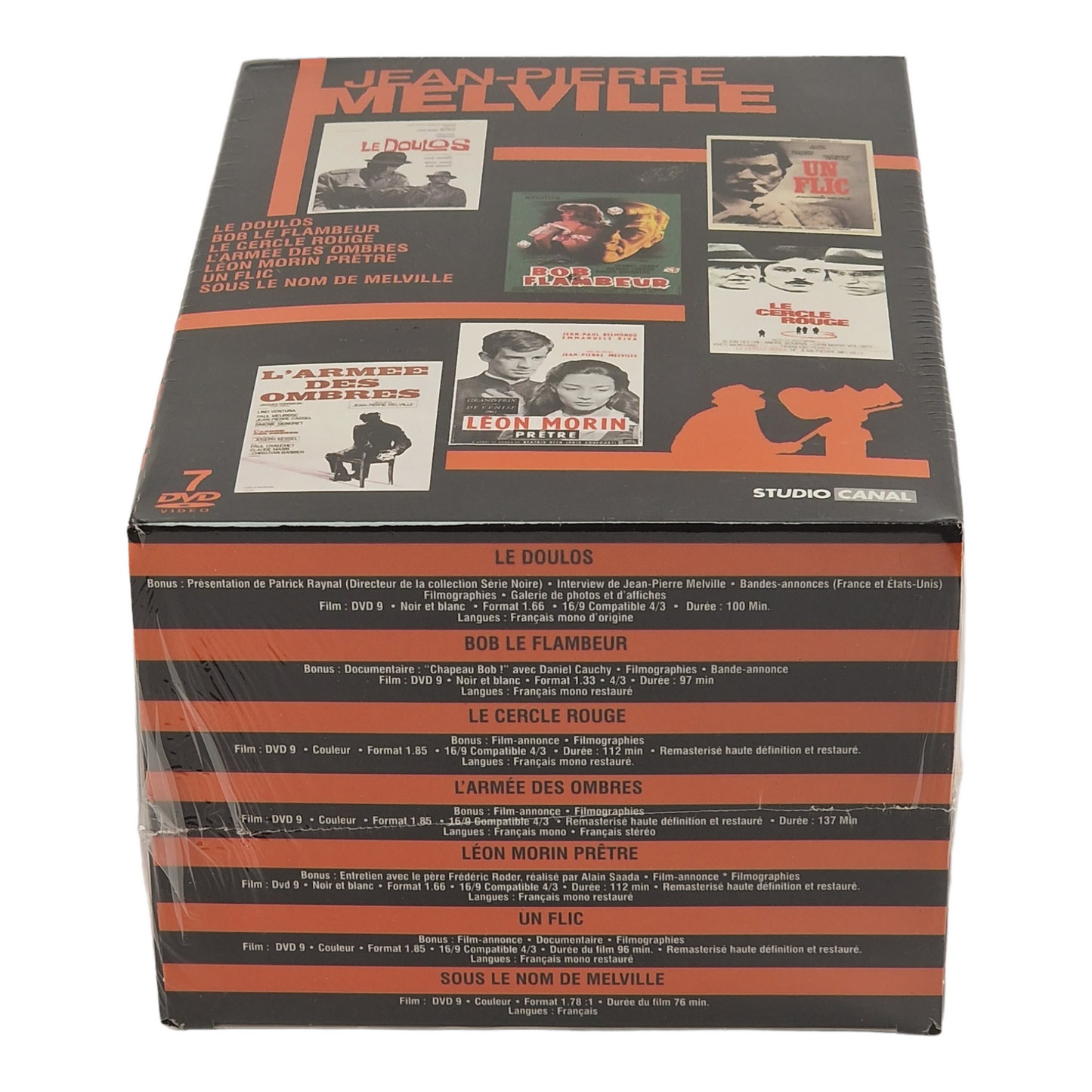 Jean-Pierre Melville Coffret 7 Films DVD Belmondo Alain Delon Lino Ventura Zone 2