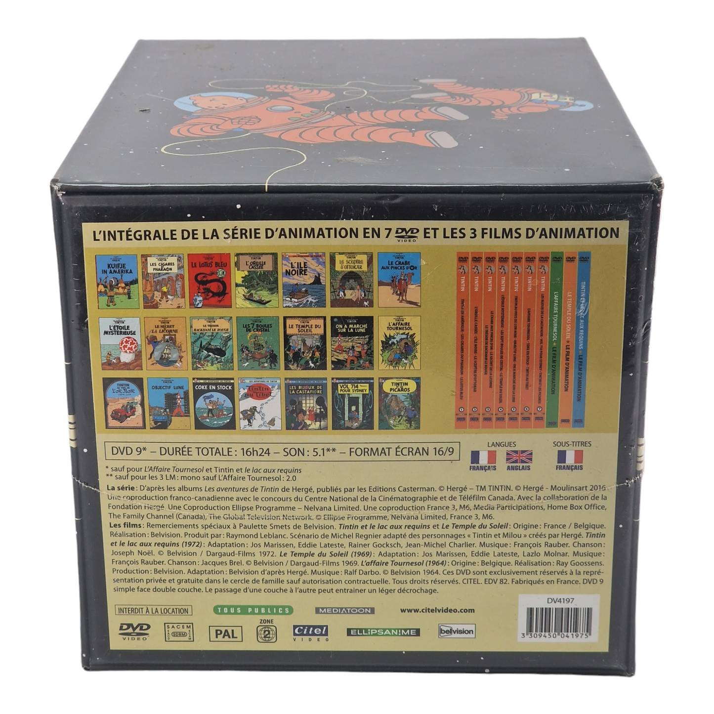 Tintin : l'intégrale l'animation Édition Limitée 9 X DVD Coffret , la série et des Longs métrages