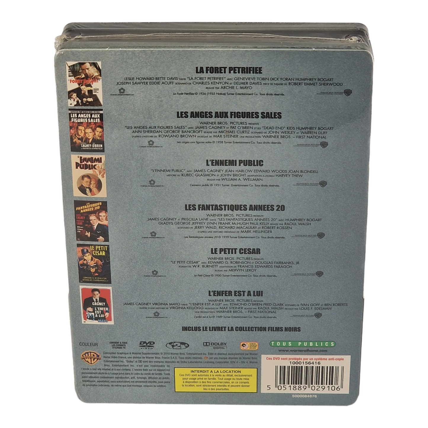 La Collection Films Noirs 8 X DVD Boîtier métal Édt Collector Limité 2010 +Livre