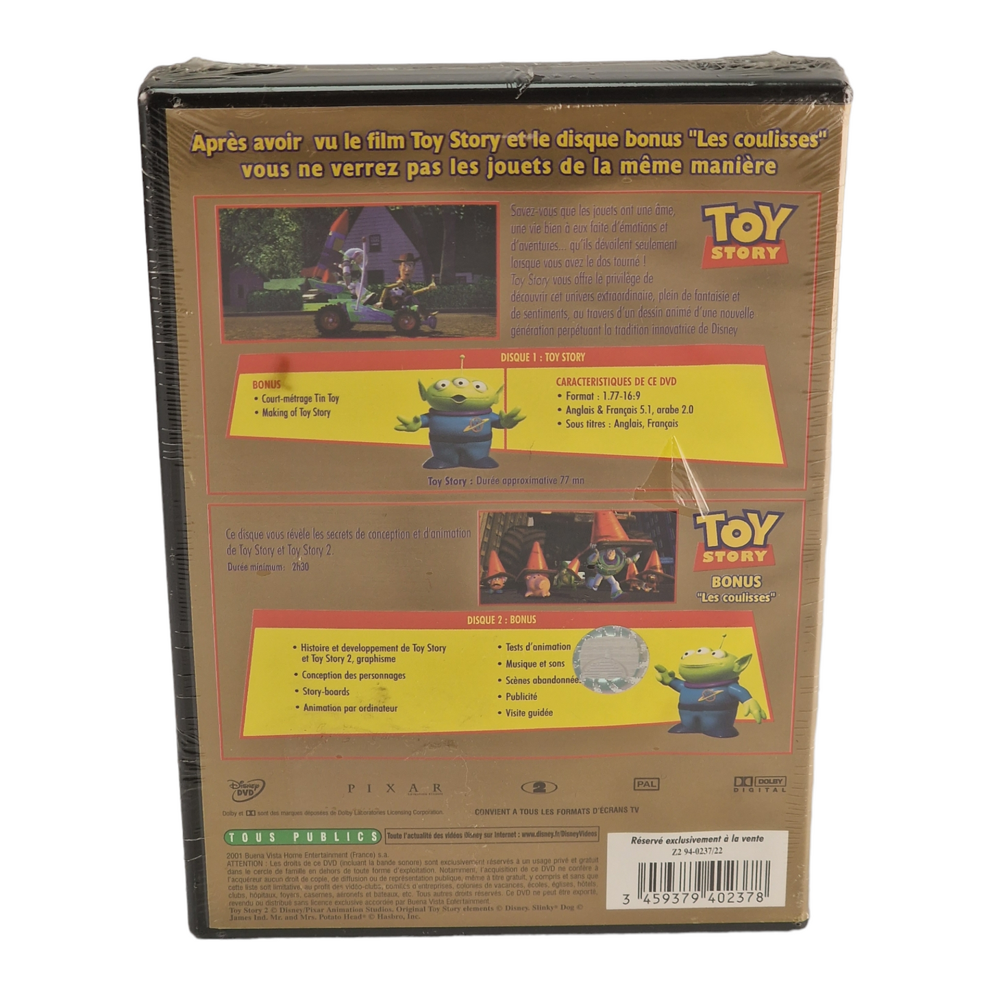 Toy Story édition Collector 2X DVD Version Française 2001