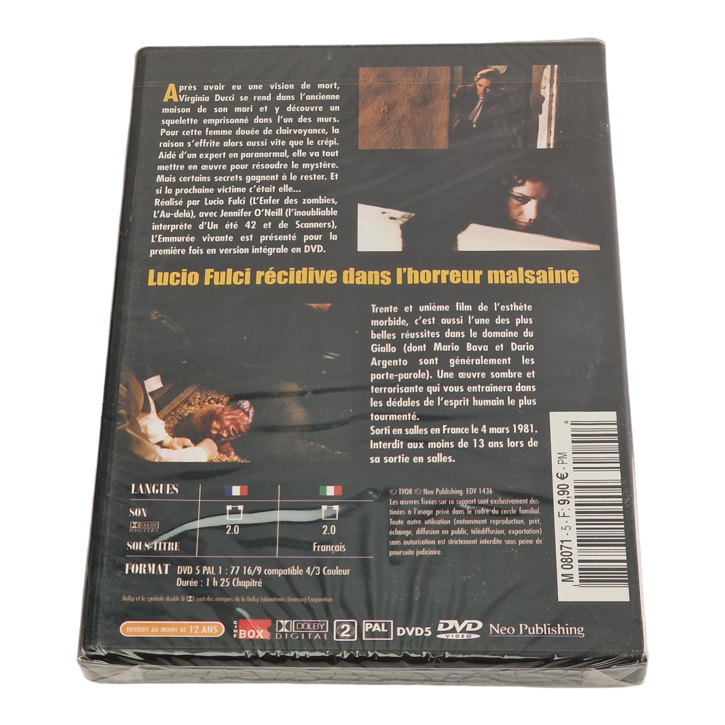 L'Emmuree Vivante DVD - Lucio Fulci dition NEO Publishing Region 2