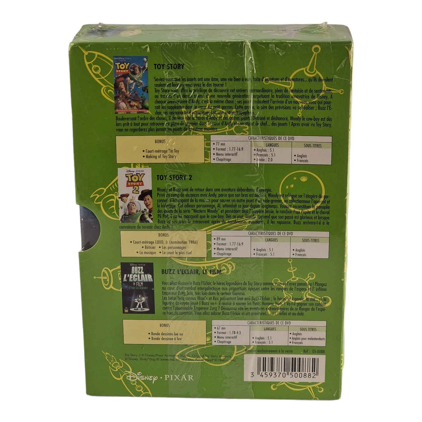 Coffret Buzz l'éclair Toy Story 1 Toy Story 2 Buzz l'éclair Coffret DVD 2001
