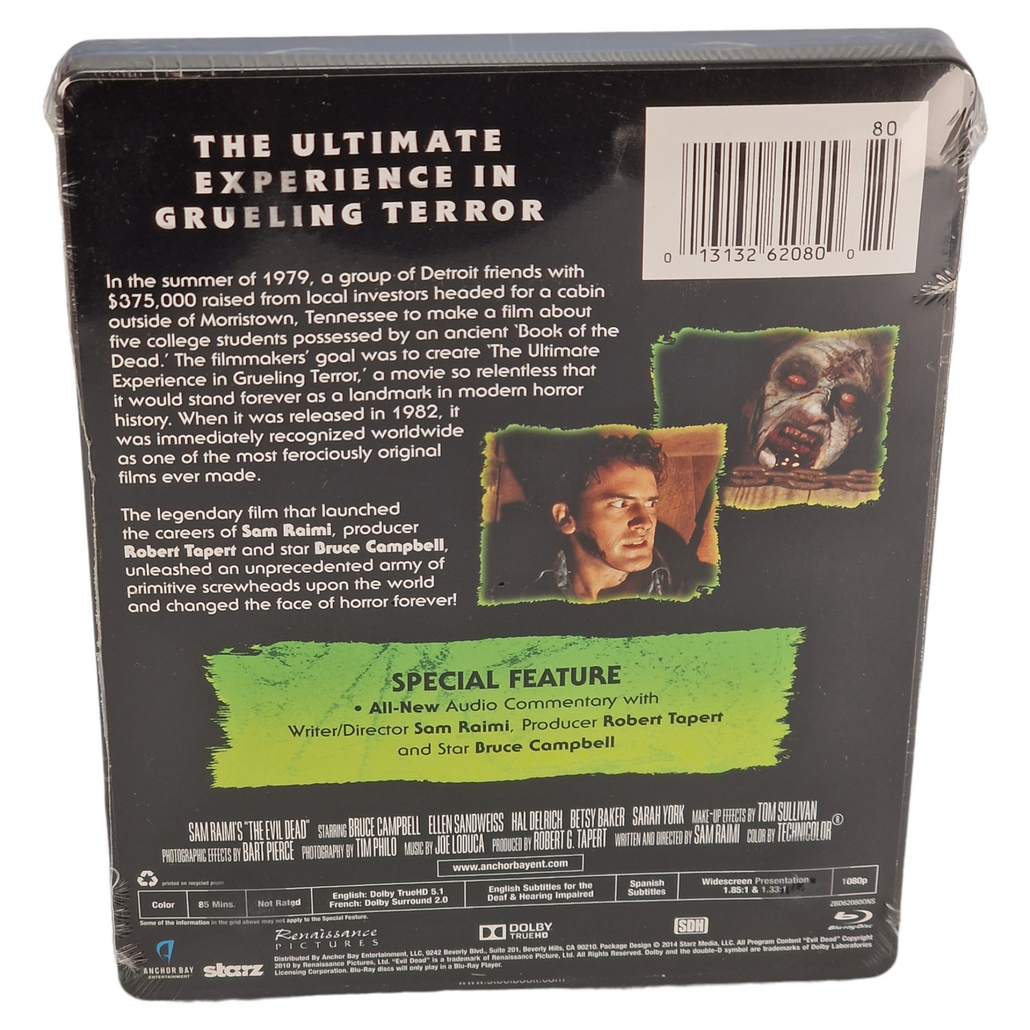 The Evil Dead Sam Raimi 1981 Blu-ray Steelbook Bruce Campbell 2014 Region A
