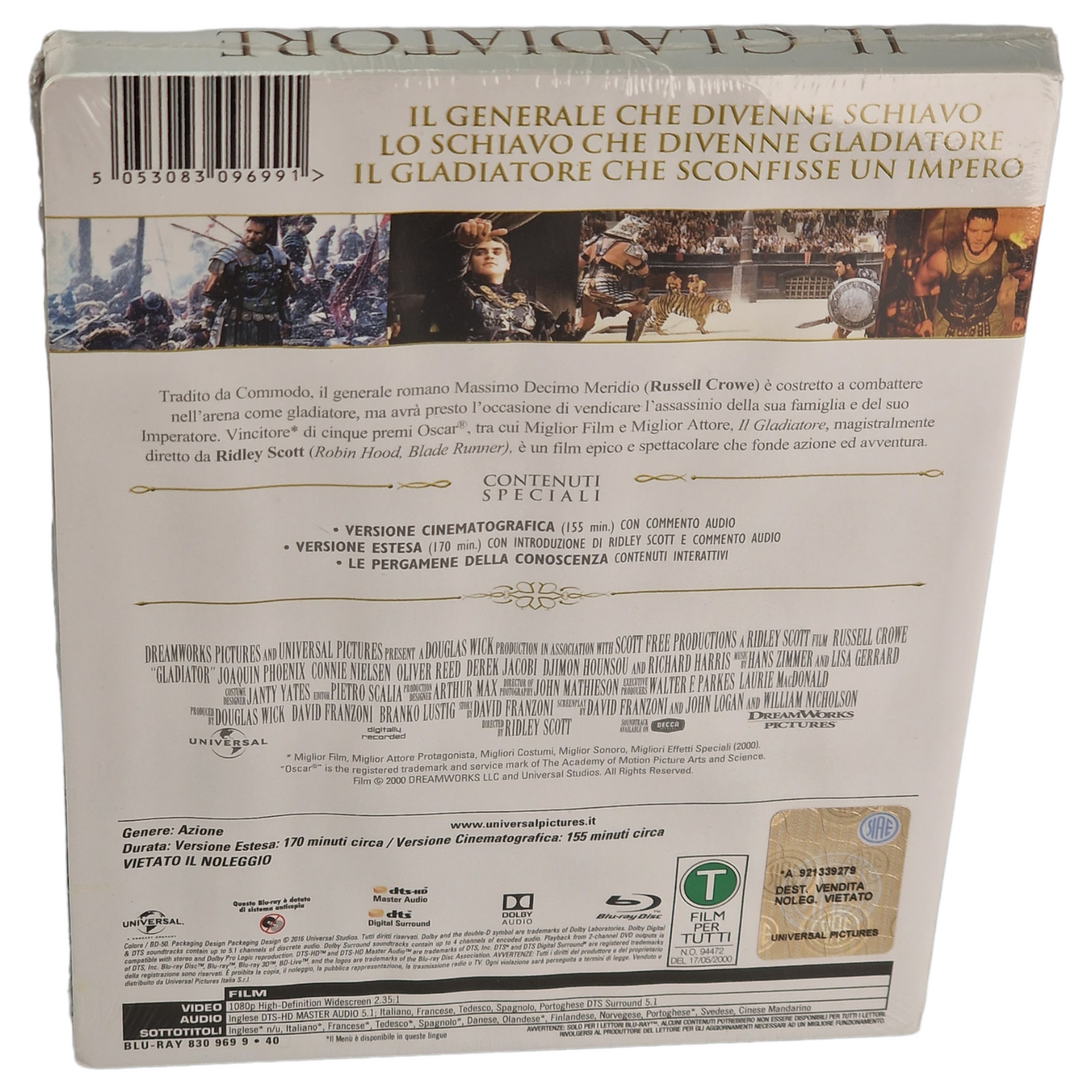 Gladiator : Ridley Scott Blu-ray SteelBook Russell Crowe Joaquin Phoenix 2017 B