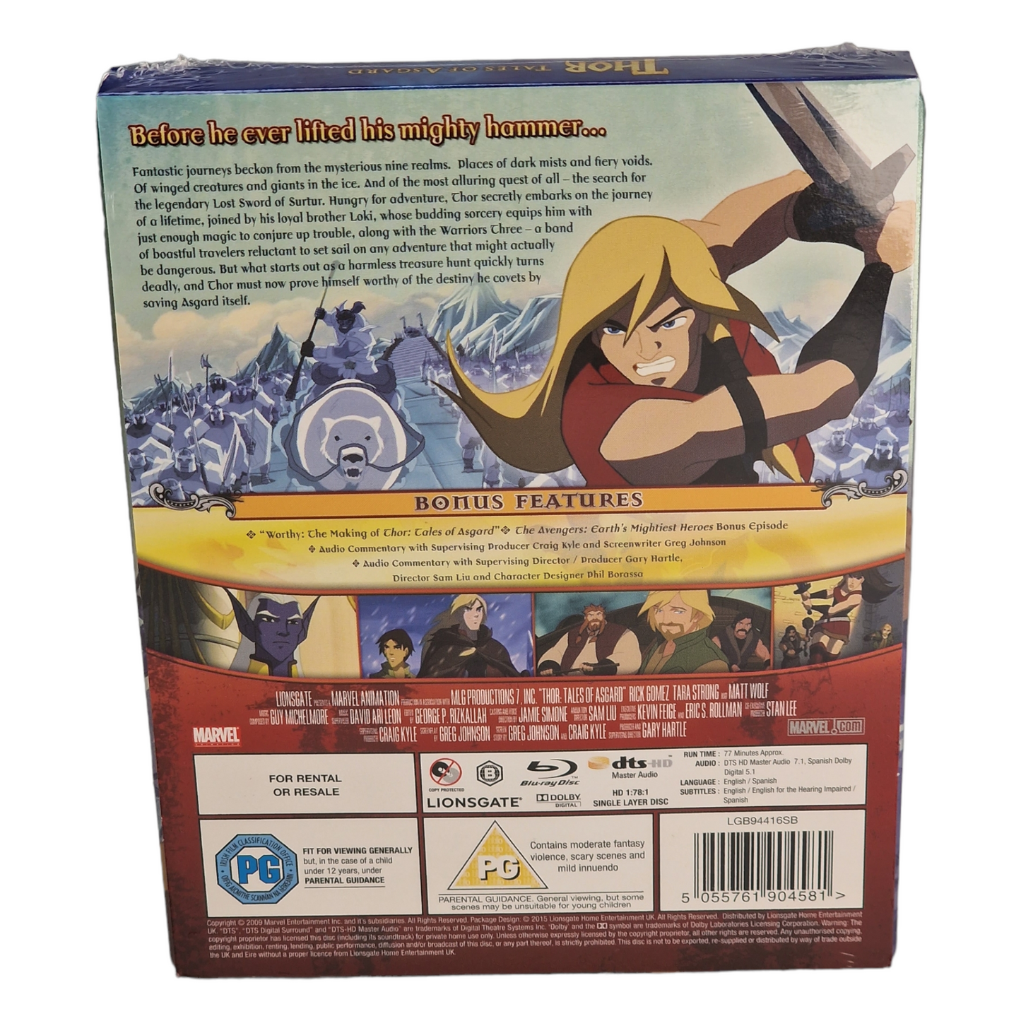 Thor: Tales of Asgard Blu-ray SteelBook 2015 Zavvi limitée 2000 Copies Zone B