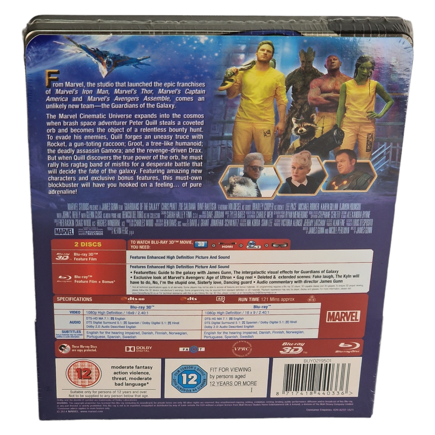 Les Gardiens de la Galaxie Blu-ray 3D + Blu-ray SteelBook Zavvi Limitée Libre