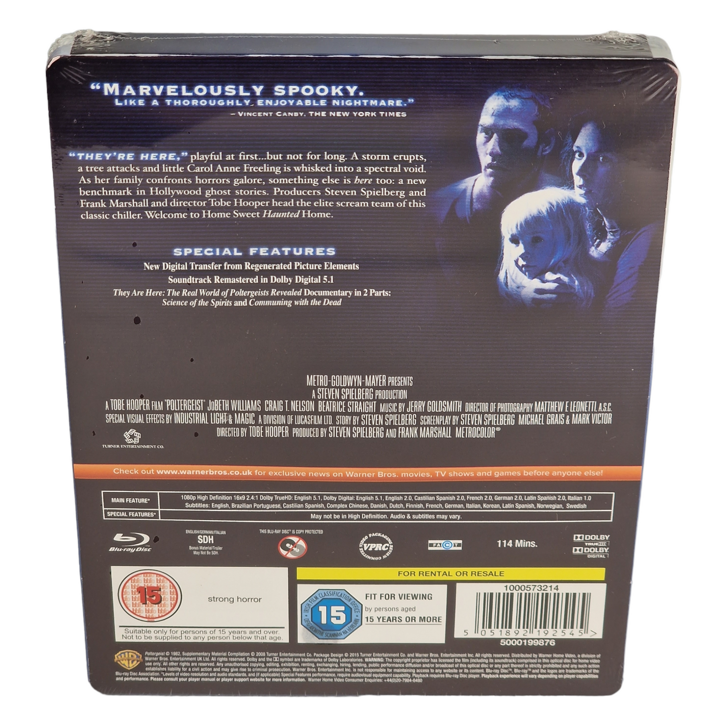 Poltergeist 1982 Blu-ray SteelBook Débossé Zavvi Steven Spielberg limitée Libre