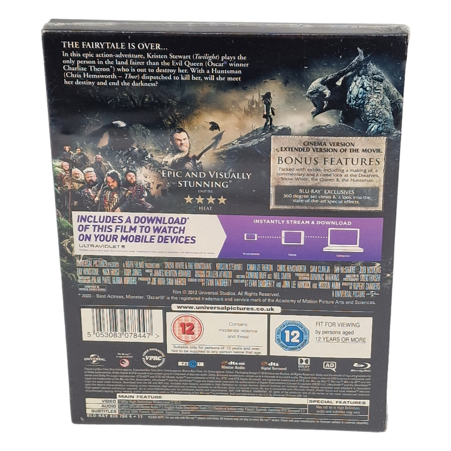 Blanche-Neige et le Chasseur Blu-ray SteelBook Zavvi Limité 2000 ex Region Libre