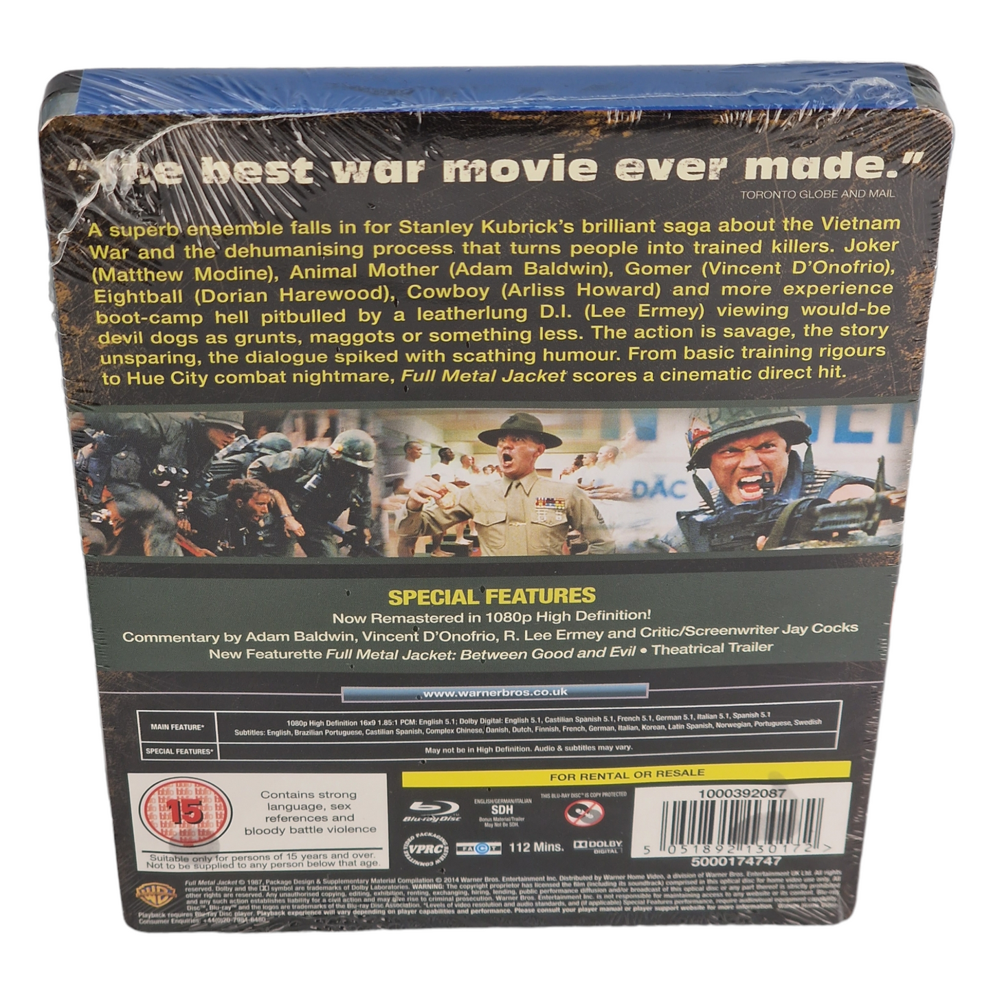 Full Metal Jacket Blu-ray SteelBook Débossé Zavvi edition Limitée Kubrick 2014 B