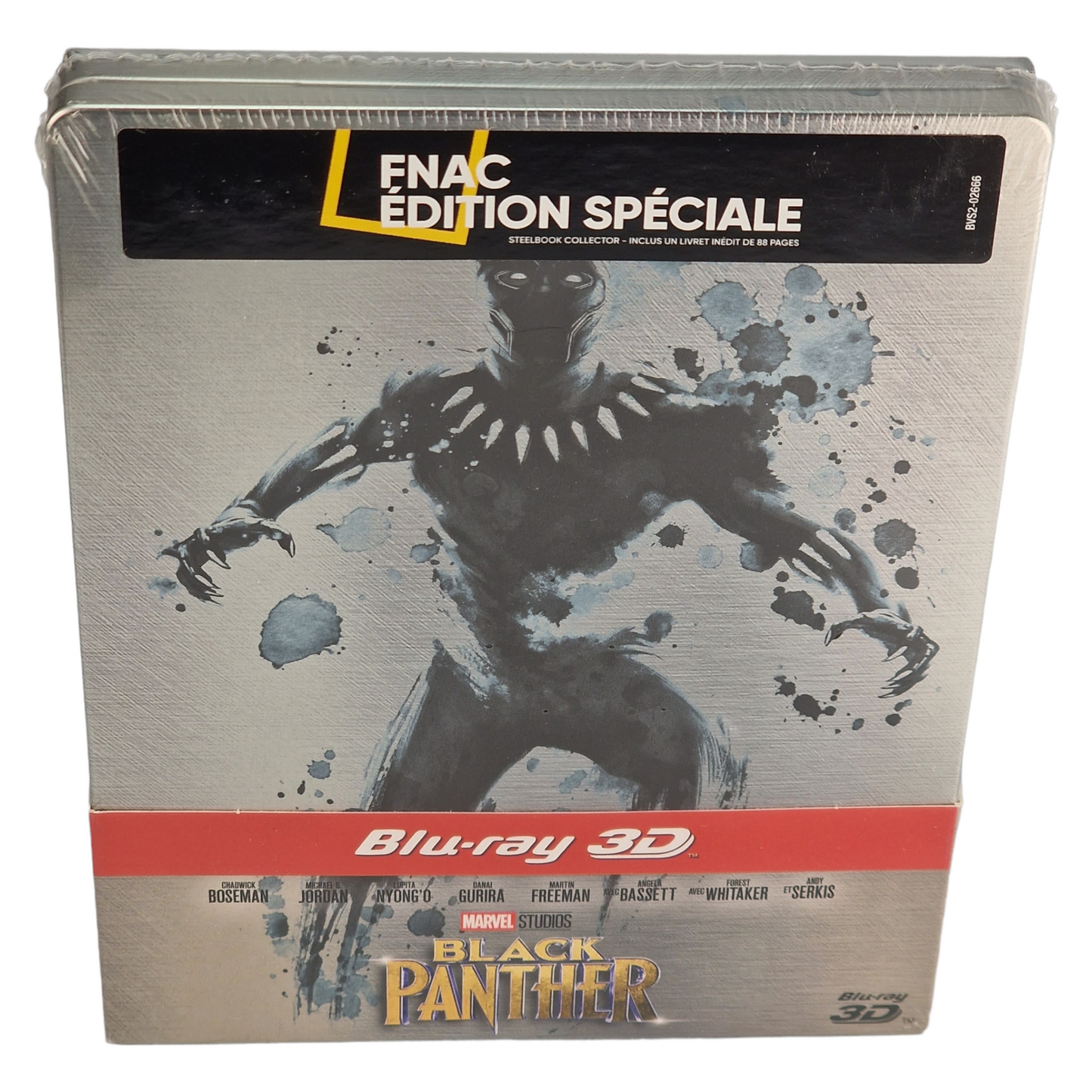 Black Panther Steelbook Blu-ray 3D + 2D + Livre Fnac Édition limitée Zone B