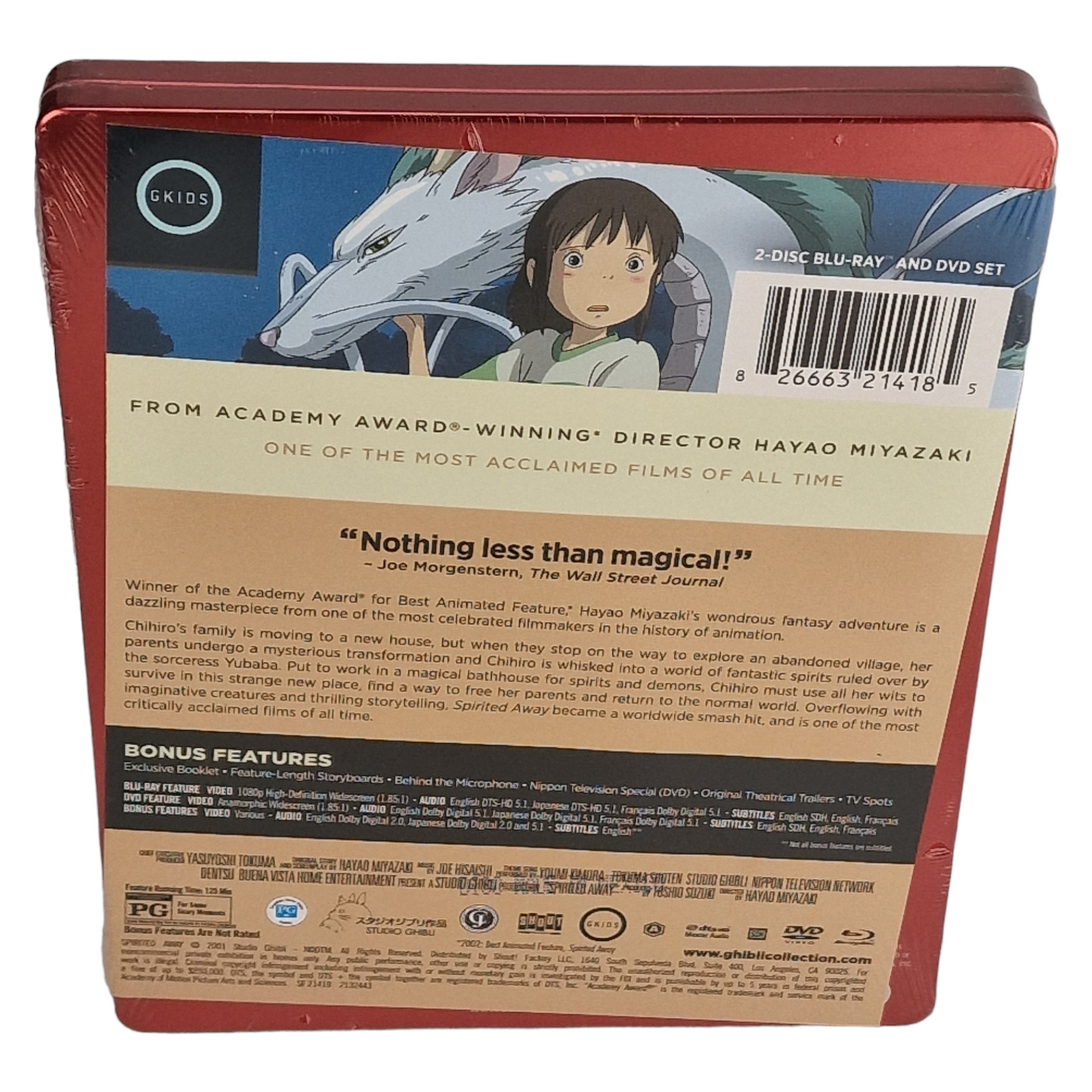 Spirited Away 2001 Blu-ray + DVD SteelBook 千と千尋の神隠し 2020 Region A