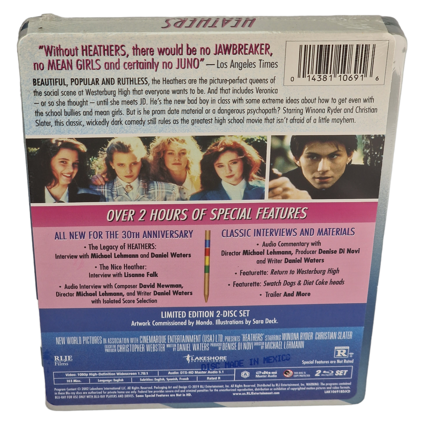 Fatal Games 1989 Blu-ray SteelBook Winona Ryder, Christian Slater 2019 Region A