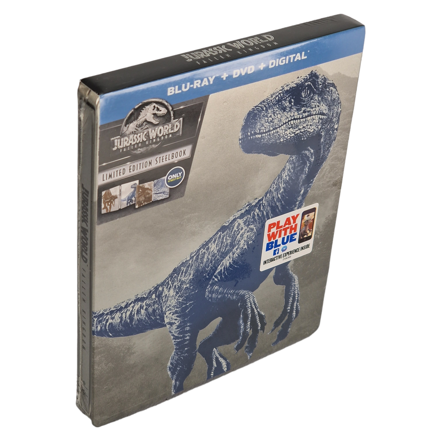 Jurassic World: Fallen Kingdom Blu-ray + DVD SteelBook Chris Pratt 2018 A