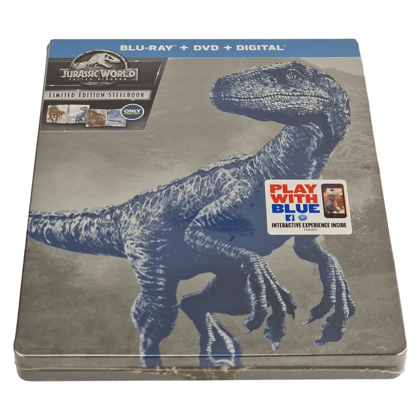 Jurassic World: Fallen Kingdom Blu-ray + DVD SteelBook Chris Pratt 2018 A