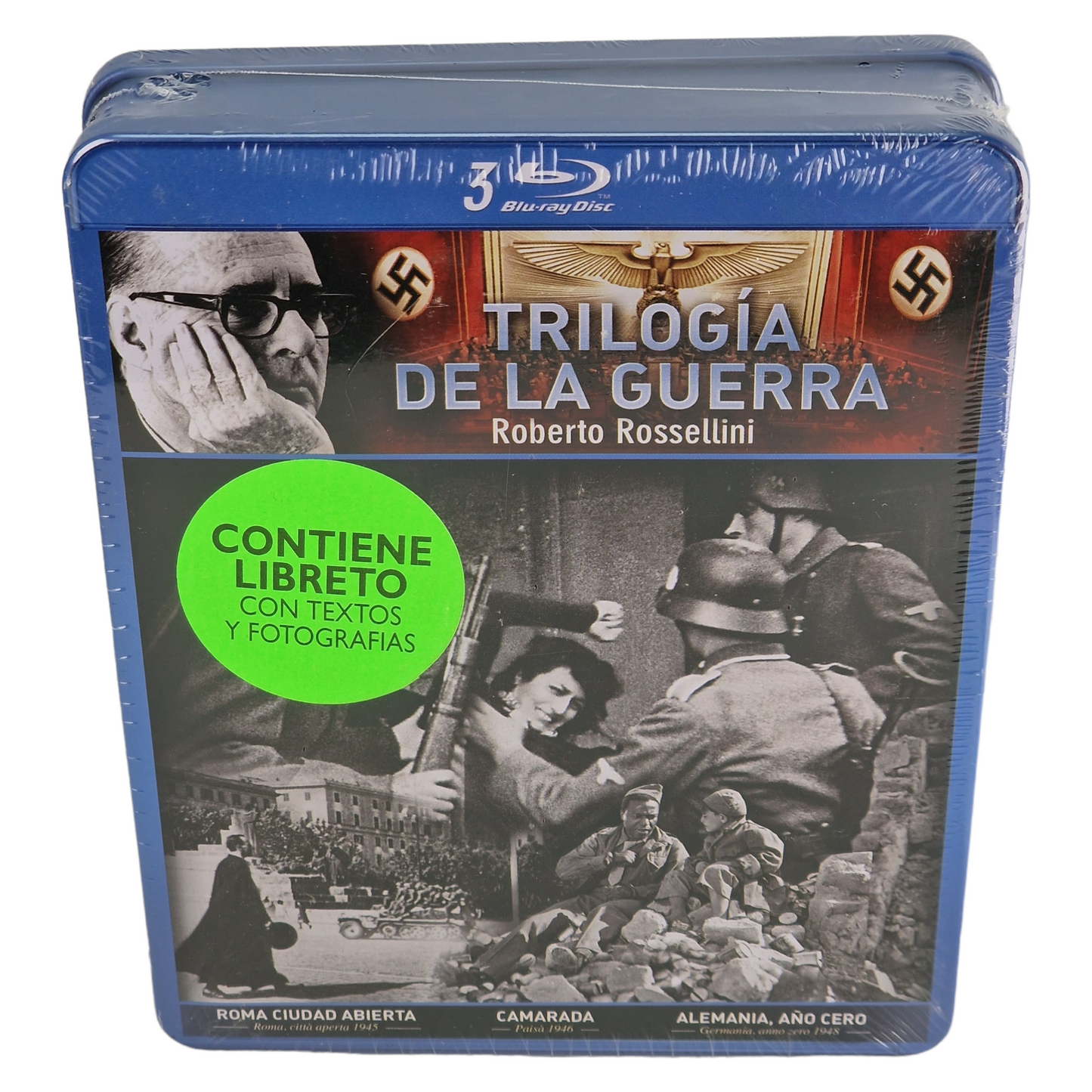 Trilogie de la guerre Blu-ray Metal Box Roberto Rossellini Region Libre