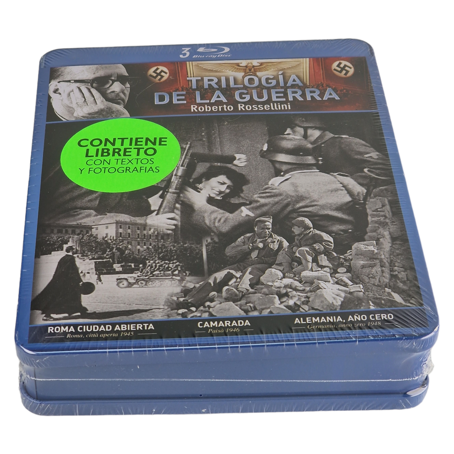 Trilogie de la guerre Blu-ray Metal Box Roberto Rossellini Region Libre