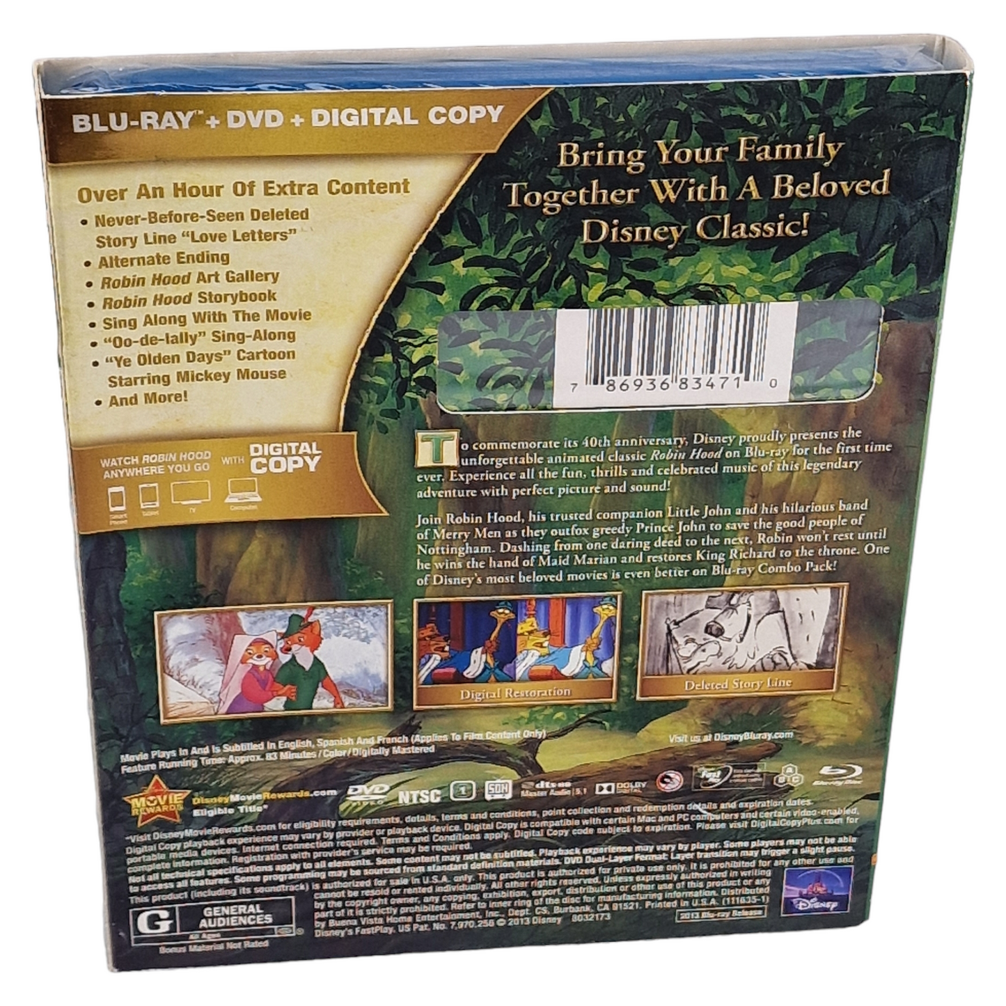 Robin des Bois Blu-ray Edition 40ème Anniversaire + DVD _VF US Import Free