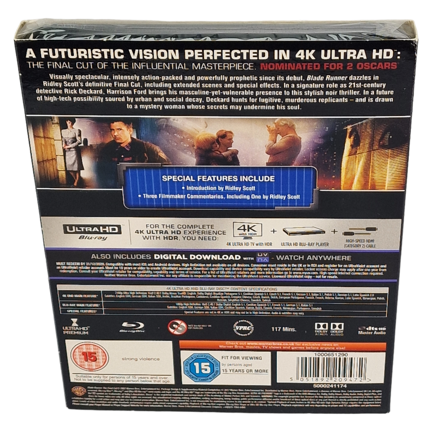 Blade Runner 4K VF Ultra HD + Blu-ray / The Final Cut Avec Sleeve cover Sans région