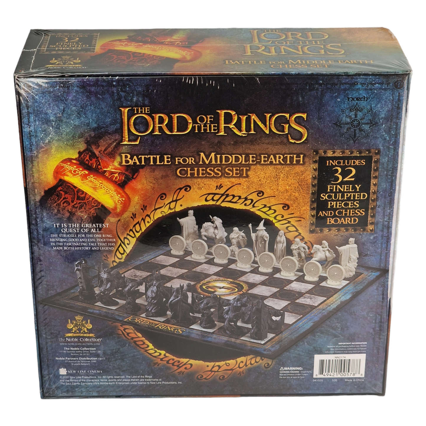 Jeu d'échecs Seigneur des Anneaux jeu de société Collectionneurs officiels grandeur nature