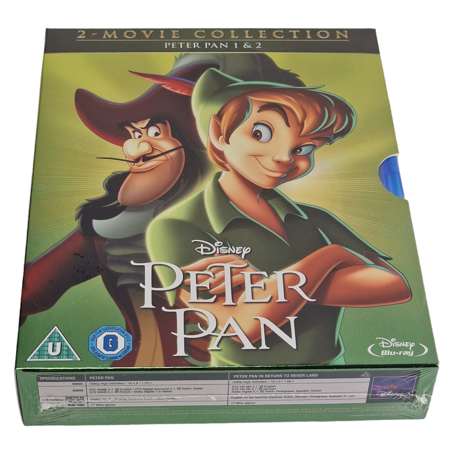 Peter Pan/Pan 2 : Retour au Pays imaginaire Collection 2 films Blu-ray région Libre