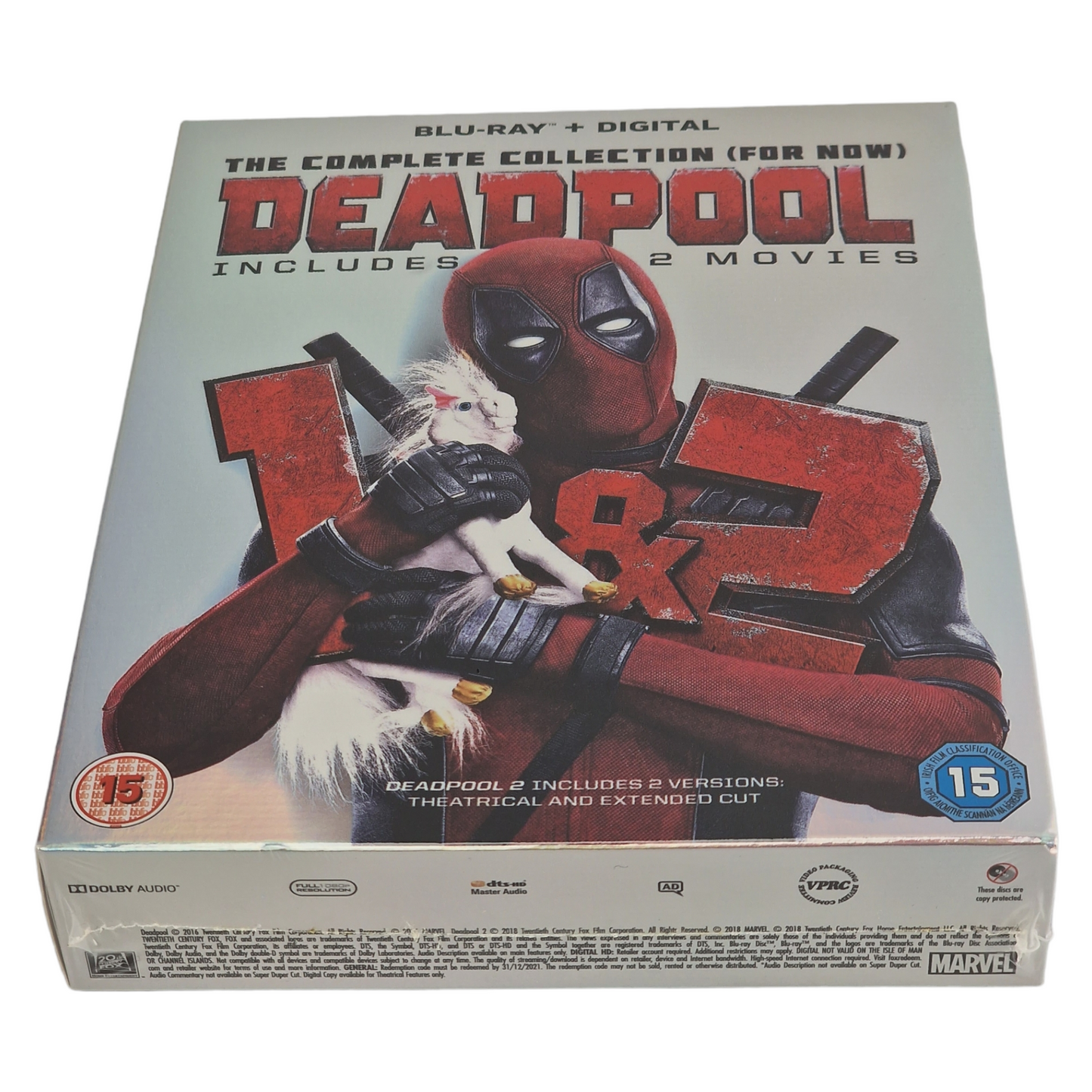 Deadpool / Deadpool 2 Blu-ray 2 films, 3 coupes  Ryan Reynolds Region B