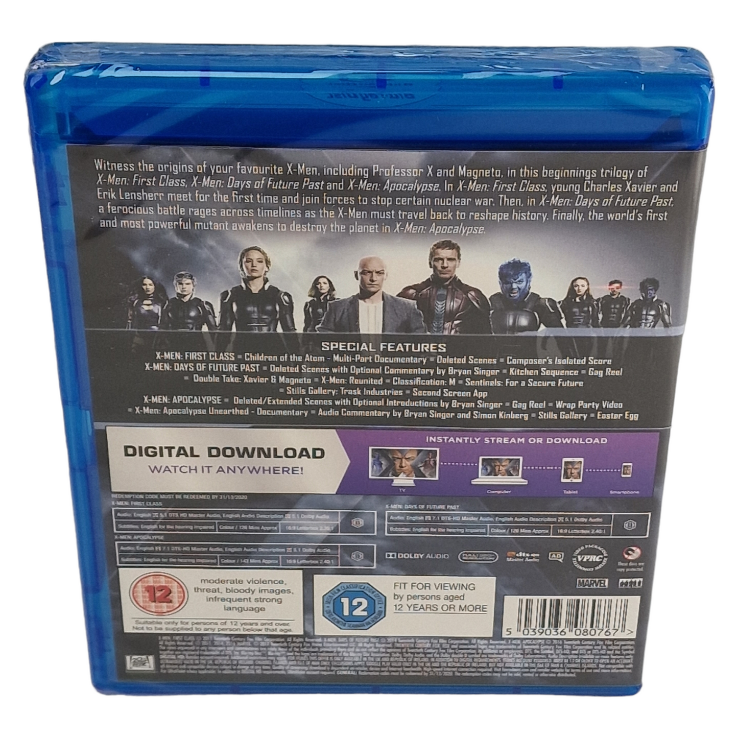 X-Men : Blu-ray 3 X-Men: First Class , Days of Future Past , Apocalypse Zone B