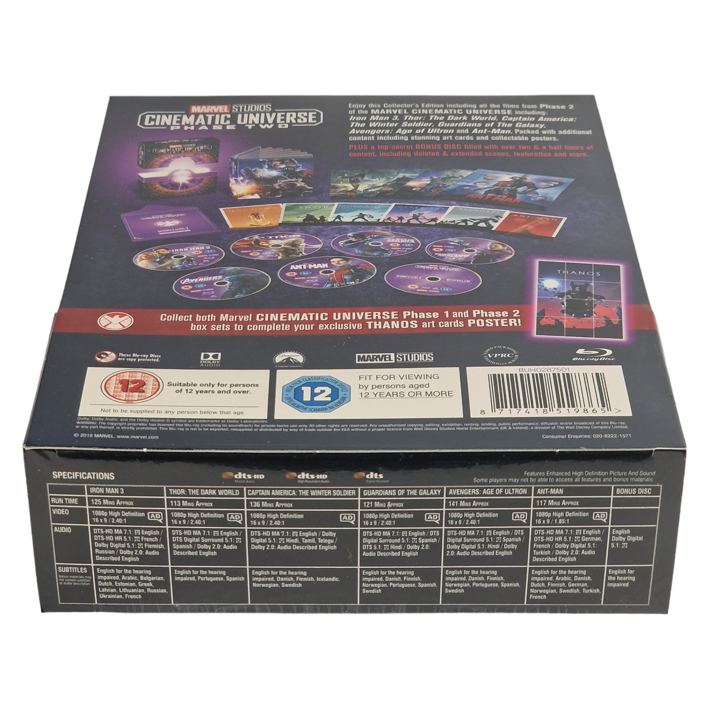 Marvel Studios Coffret Édition Collector - Blu-Ray Phase 2 Region Libre