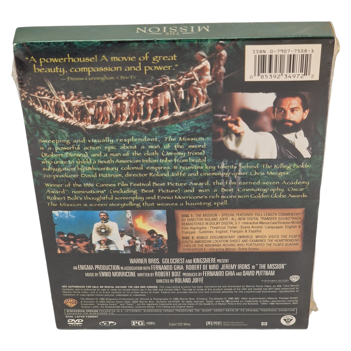 La mission 2 X DVD DigiPack US Import VF  Région 1   Robert De Niro 2003