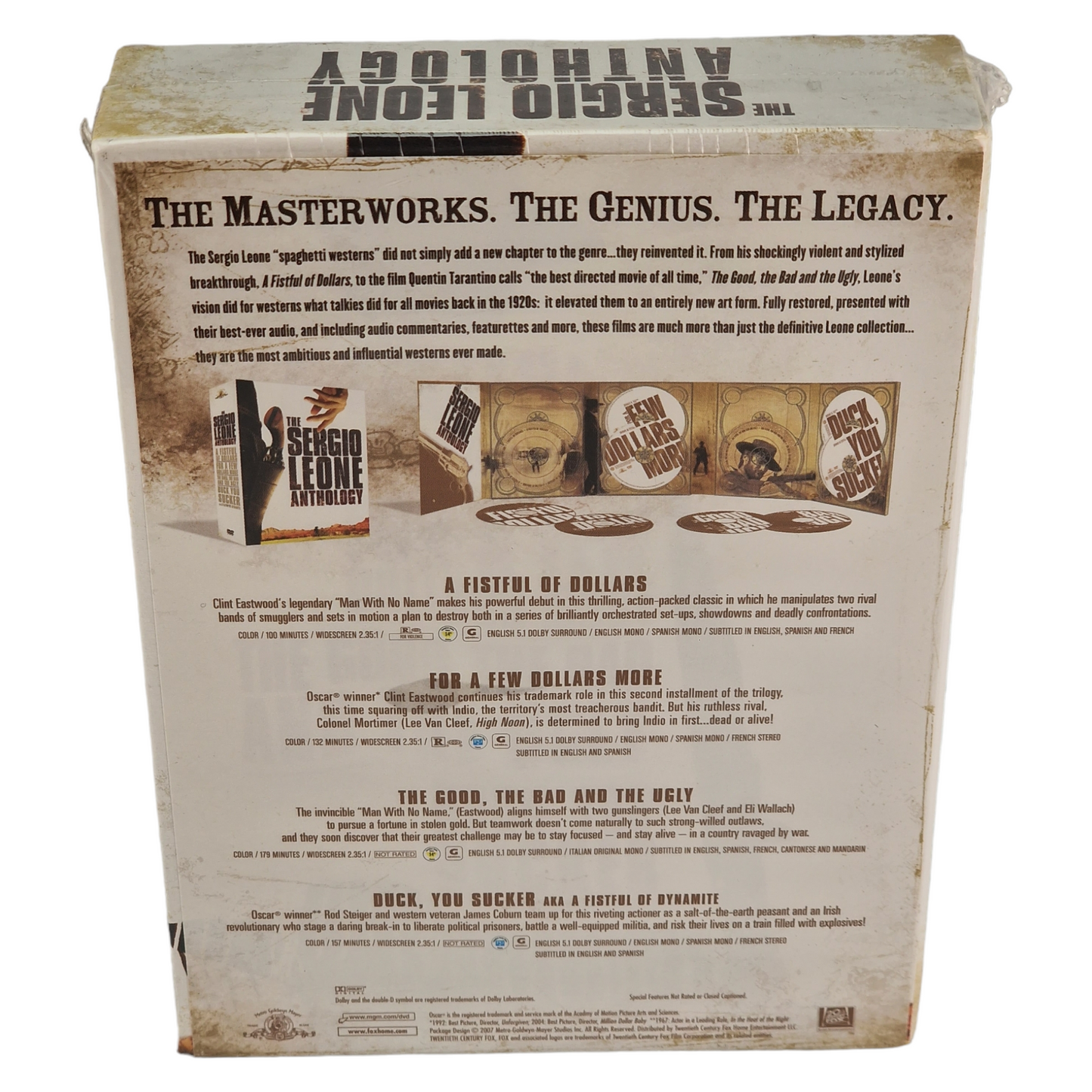 Sergio Leone anthologie DVD 4 x films Coffret US Import Clint Eastwood, Lee Van Cleef