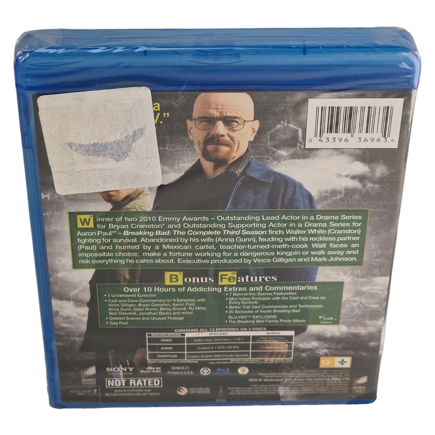 Breaking Bad : La troisième saison complète Blu-ray US Import VO/STFR  Region A 2011