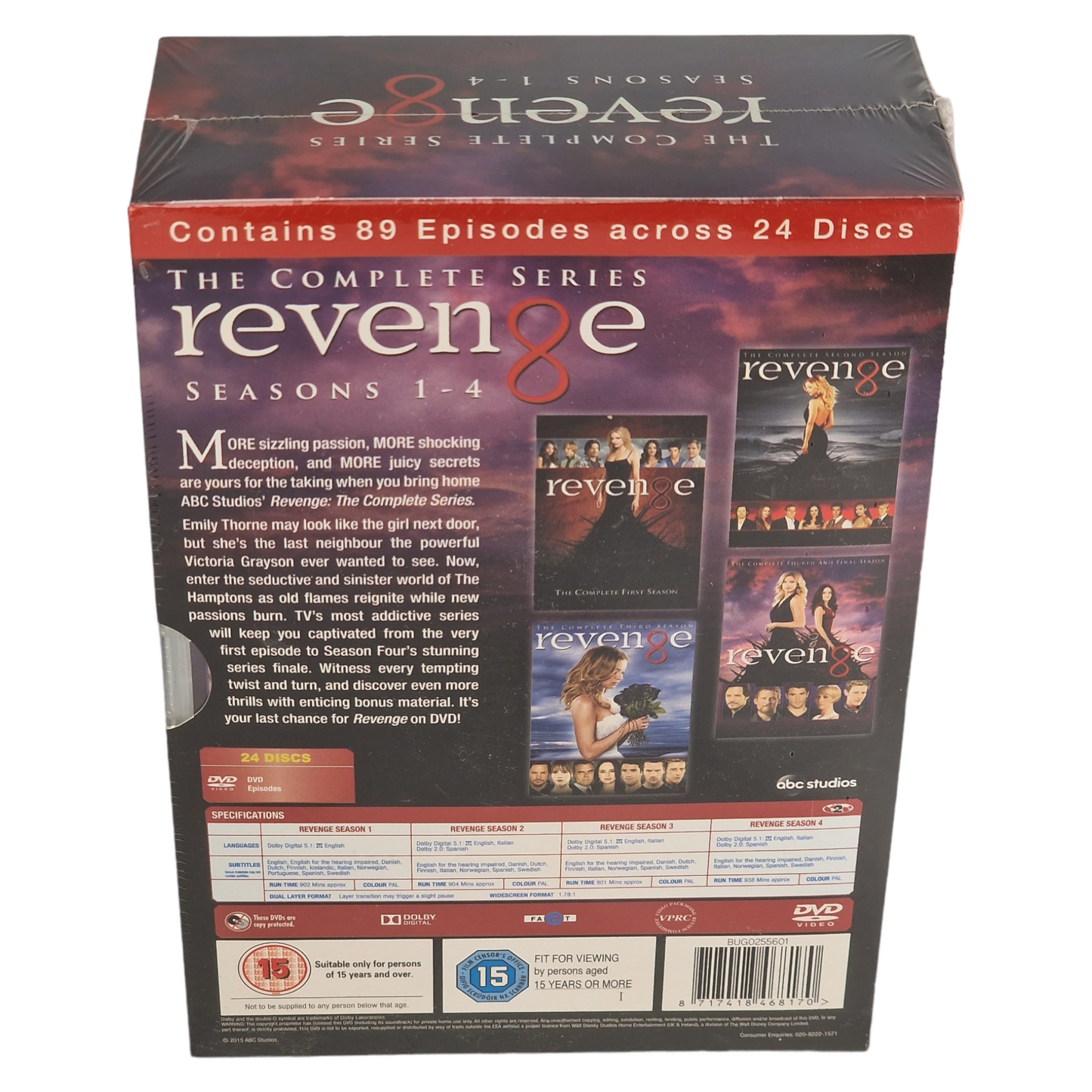 Revenge : 2011-2015 La série complète 4 X DVD Coffret , Madeleine Stowe Region 2