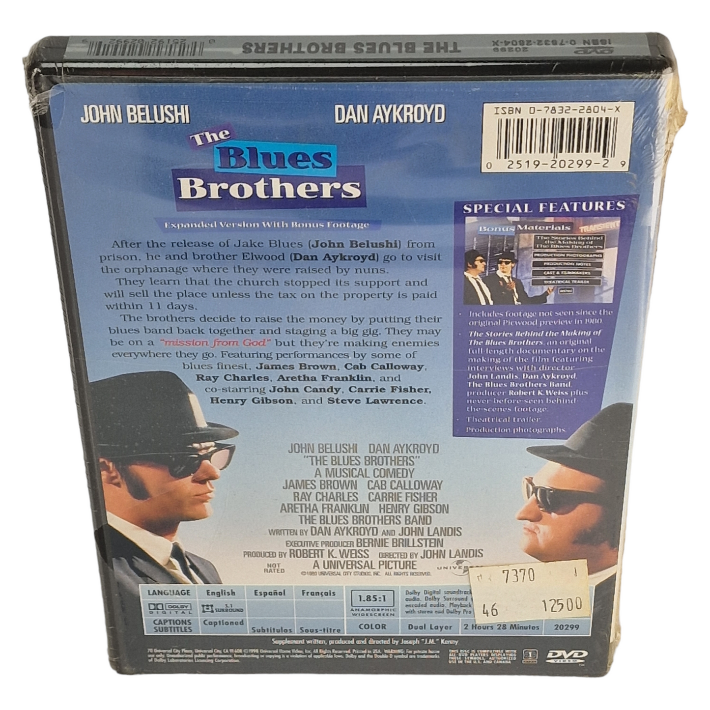 The Blues Brothers DVD VO/ STFR Edition Collector | Version étendue ___ US Import Région 1 __2001 Neuf