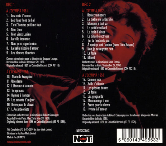Édith Piaf - At The Paris Olympia - 2 CD - visuel 2
