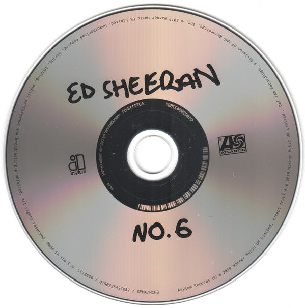 Ed Sheeran – No.6 Collaborations Project CD Album