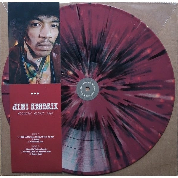 Jimi Hendrix Acoustic Alone, 1968 Vinyle Éclats rouge, LP 12 ,édition limitée