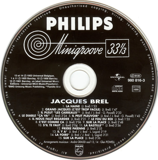 Jacques Brel - Grand Jacques - CD - visuel 3