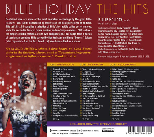 Billie Holiday – The Hits 3 X CD albums classiques