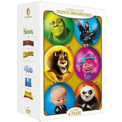 Shrek + Dragons + Madagascar + Les Trolls + Baby Boss + Kung Fu Panda -Pack DVD