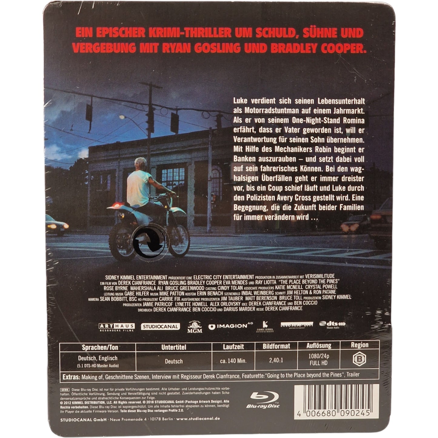 The Place Beyond the Pinesn Blu-ray Steelbook Ryan Gosling,Bradley Cooper 2018 B