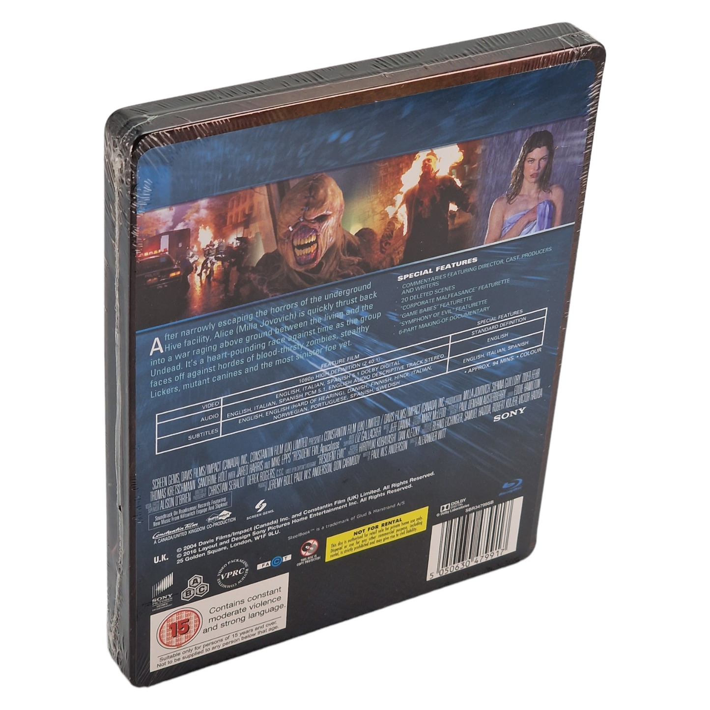 Resident Evil: Apocalypse Blu-ray SteelBook Zavvi Limité 2000ex 2016 [-18] Libre